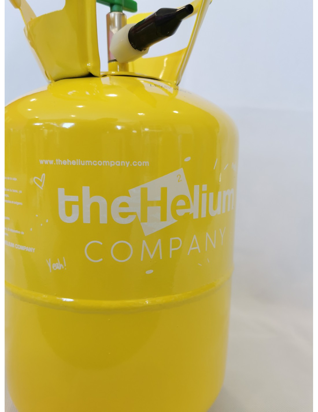 Botella helio desechable pequeña 30 globos